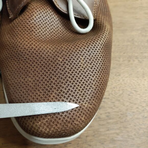 Dunham Colchester Leather Oxford Lace-Up Brown Sneaker Shoe Men's 14 4E - Picture 3 of 16